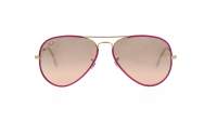 Ray-Ban Aviator Full Color Lila Matt RB3025JM 9196/3E 58-14 Mittel Gradient Gläser