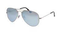 Ray-Ban P Aviator Large Metal Argent RB3025 019/W3 58-14 Medium Polarisés Miroirs