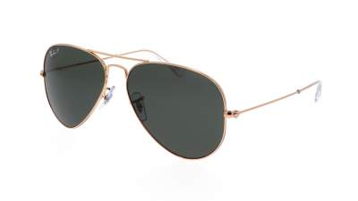 Lunettes de soleil Ray-Ban P Aviator Large Metal Or RB3025 001/58 58-14 Medium Polarisés en stock