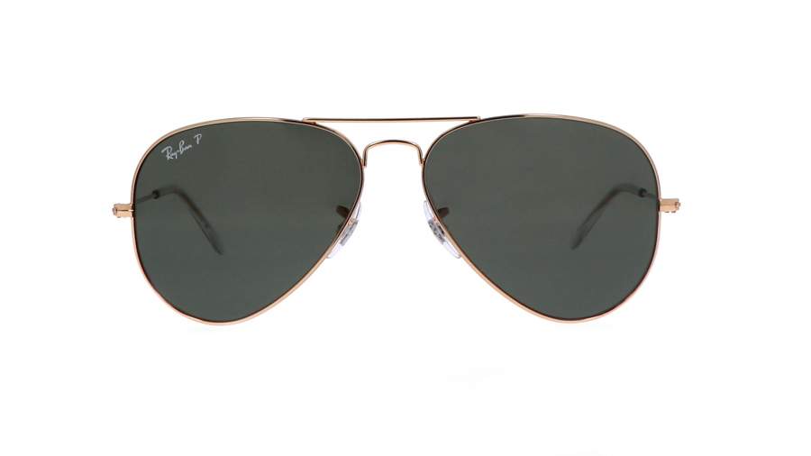 Lunettes de soleil Ray-Ban P Aviator Large Metal Or RB3025 001/58 58-14 Medium Polarisés en stock