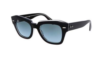 Sonnenbrille Ray-Ban State street Schwarz G-15 RB2186 1294/3M 52-20 Breit Gradient Gläser auf Lager