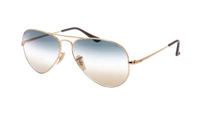 Sunglasses Ray-Ban Aviator Arista Metal II Gold RB3689 001/GD 58-14 Medium Gradient in stock