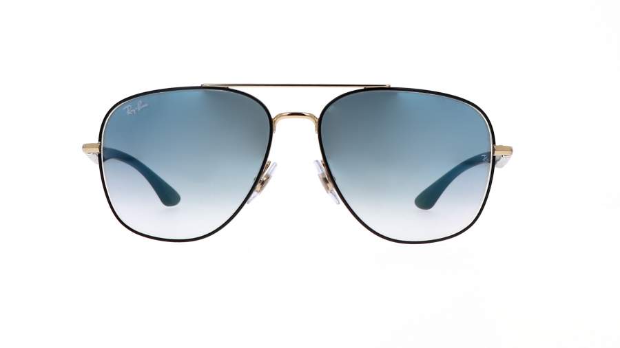 Lunettes de soleil Ray-Ban RB3683 9000/3F 56-15 Black on Arista Or Medium Dégradés en stock