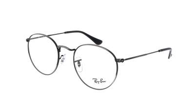 Lunettes de vue Ray-Ban Round metal Antique Gunmetal Optics Argent RX3447 RB3447V 3118 50-21 Medium en stock