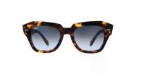 Ray-Ban State street Yellow Havana Écaille Crystal RB2186 133286 52-20 Large Dégradés