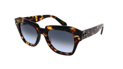 Lunettes de soleil Ray-Ban State street Yellow Havana Écaille Crystal RB2186 133286 52-20 Large Dégradés en stock