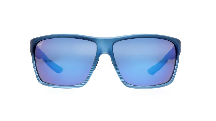 Sunglasses Maui Jim Alenuihaha Blue Matte Super thin glass B839-03S 64-14 Large Polarized Mirror in stock