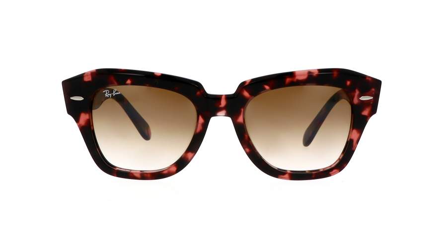 Sunglasses Ray-Ban State street Pink Havana Tortoise RB2186 1334/51 49-20 Medium Gradient in stock