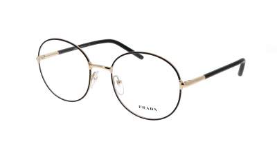 Eyeglasses Prada PR55WV AAV1O1 53-19 Black Pale gold in stock