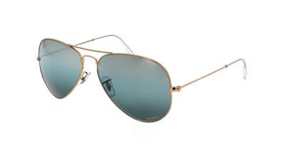 Lunettes de soleil Ray-Ban Aviator Large Metal Or Chromance RB3025 9196/G6 58-14 Medium Polarisés Dégradés en stock