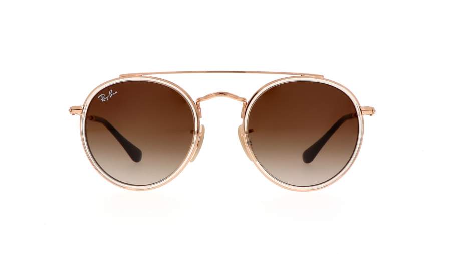 Lunettes de soleil Ray-ban Round Double bridge RJ9647S 288/13 46-21 Or en stock