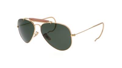 Sonnenbrille Ray-Ban Outdoorsman Gold G-15 RB3030 W3402 58-14 Breit auf Lager