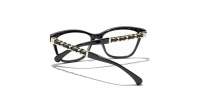 CHANEL CH3429Q C622 52-16 Black and Gold Noir Small