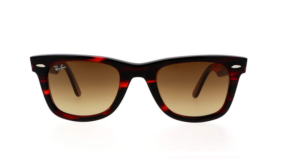 Lunettes de soleil Ray-ban Original wayfarer  RB2140 136285 50-22 Striped red en stock